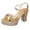 1Gold, variant on Womens Platform Heels High Block Heeled Sandals Peep Toe Chunky Lug Sole Glitter Rhinestone Strappy Elegant Pumps Shoes for Evening Party Dressy Silver Size 6