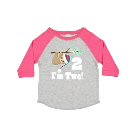

Inktastic 2nd Birthday Sloth 2 Year Old Gift Toddler Boy or Toddler Girl T-Shirt