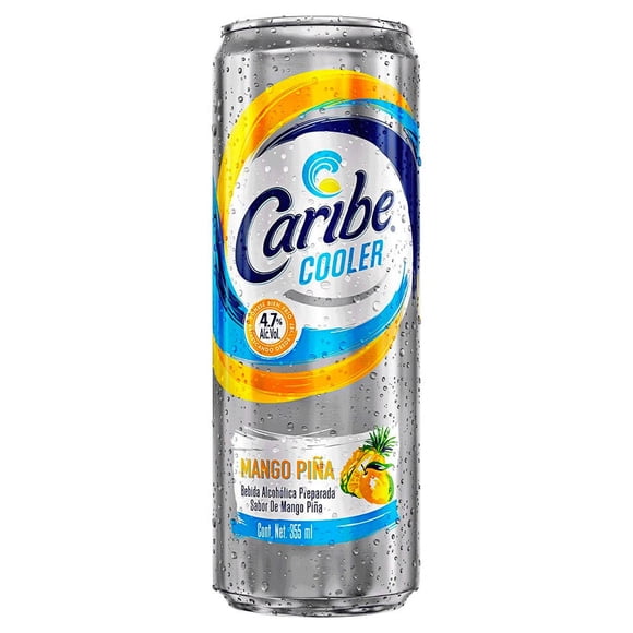 Pack de 12 Licor Caribe Cooler Mango Piña Lata 355 ml Caribe Cooler