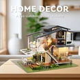 thumbnail image 5 of DIY Modern Villa Dollhouse Kit, 3-Story Wooden Miniature House with LED Lights for Adults, 5 of 6