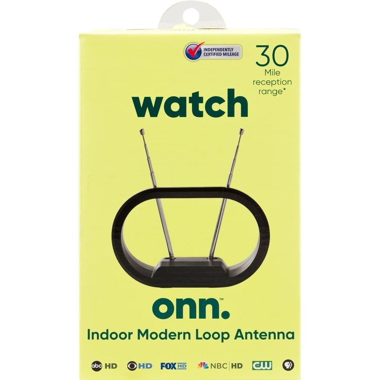 onn Indoor Modern Loop TV Antenna - 30 Mile Range photo 6