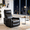 Black, variant on Gewnee 360° Swivel Rocking Recliner with Massage & Heat, Adjustable Reclining Angle, for Living Room & Office，Orange