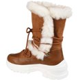 thumbnail image 4 of Women's Journee Collection Polar Mid Calf Boot Tan Faux Suede/Faux Leather 8.5 M, 4 of 4