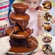 thumbnail image 1 of Máquina de Fuente de Chocolate de 3 Pisos - Mini Fondue de acero inoxidable de 10oz para fiestas, bodas y eventos con montaje fácil, 1 of 6
