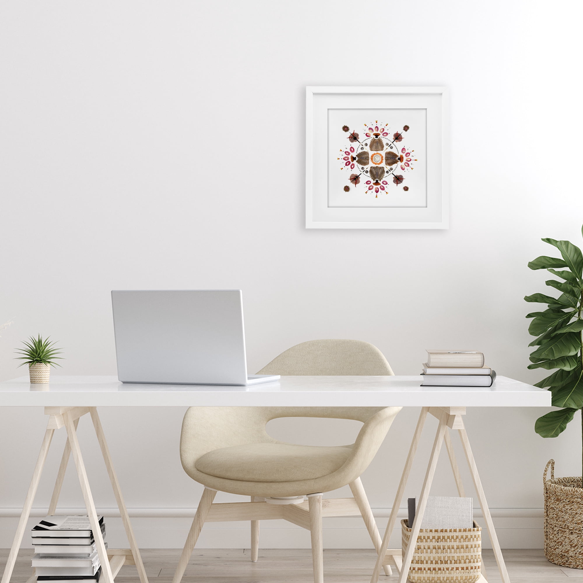 Stupell Industries Symmetrical Nautical Collection White Framed Print Under Glass, design by Beth Adoette