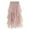Pink, variant on Idoravan Women's Basic Versatile Skirt Clearance Women Solid A-line Irregular Net Yarn Elastic Waist Casual Pleated Skirt