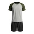 thumbnail image 3 of CHUMUD 2 Piece Sets for Men Summer Outfits Pajama Sets Short Sleeve T Shirts and Shorts Lounge Sets PJ Sleepwear (Avail for Big and Tall), 3 of 4