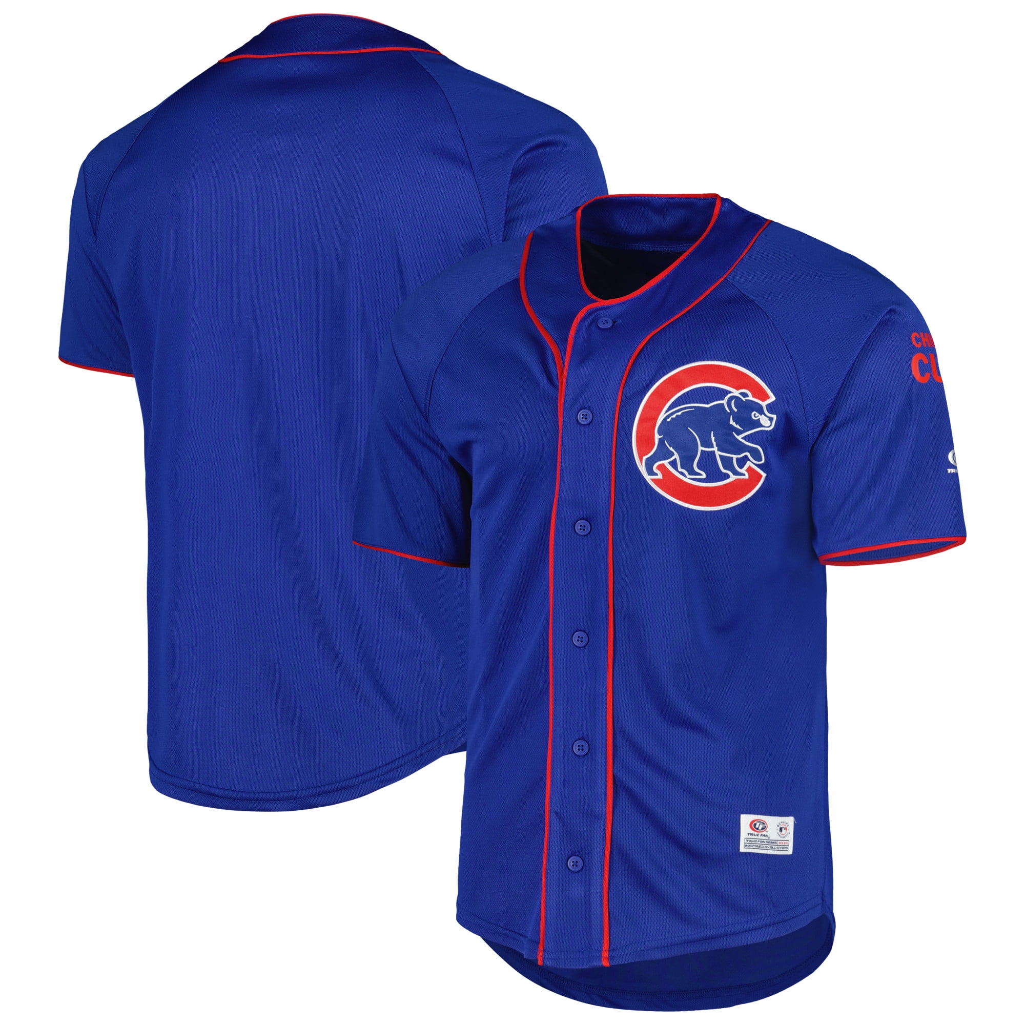 Men's Royal Chicago Cubs ButtonUp Baseball Jersey