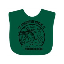 Inktastic Summer Vacation Mode St. Augustine Beach Florida Boys or Girls Baby Bib