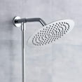 thumbnail image 1 of Vanity Art Luxury 12 Inch Round Rain Showerhead Ultra Thin High Pressure Stainless Steel Rainfall Shower head with Waterfall Full Body Coverage, Brushed Nickel, 1 of 9