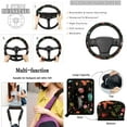 thumbnail image 5 of Yuyamidu Dragonfly Car Seat Cover Set of 15 Butterfly Auto Steering Wheel Cover Seat Belt Strap Pads Cup Coasters Trash Bag Air Vent Storage Bag Rearview Mirror Cover Keychain Auto Accessories, 5 of 7