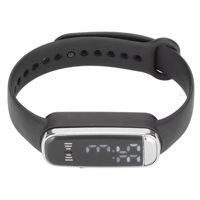 Digital Watch, Lightweight Rechargeable Stylish Electronic Wrist Watch Long Battery Life For Daily For Work Black
