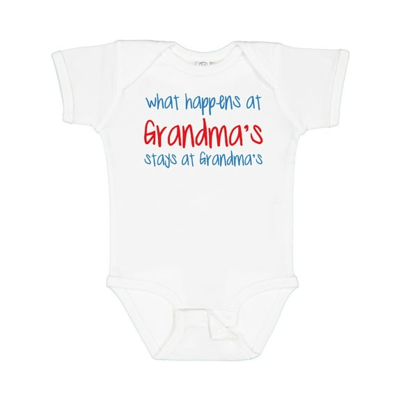 Inktastic What Happens at Grandma's Boys or Girls Baby Bodysuit
