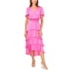 thumbnail image 1 of Vince Camuto Womens Smocked Waist Tiered Dress, pink, L, 1 of 1
