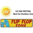 thumbnail image 4 of Summer Themed Flip Flop Zone Metal Sign - Tropical Wall Decor Beach Sign for Lake House, Sunroom or Covered Patio, 4 x 16 inch, 4 of 5