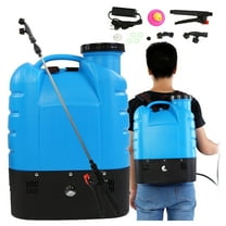 Garden Backpack Sprayer, 4.2 Gallon Battery Electric Pump Sprayer Powered Backpack Sprayer 2 Nozzles