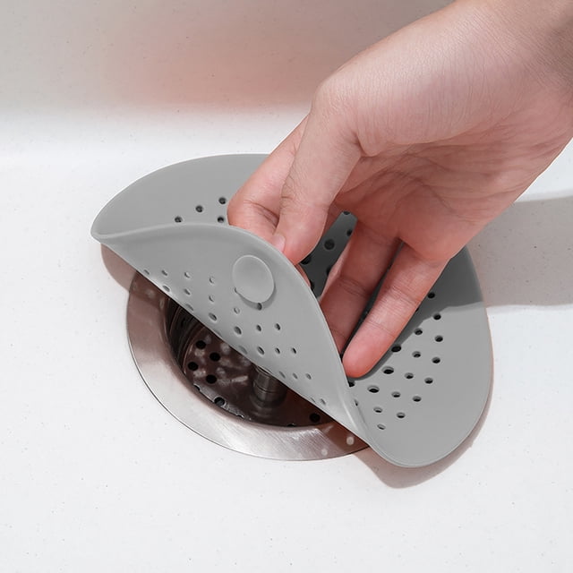 Strainers Filter Net for Bathroom Drain—Silicone Hair Stopper Cover for Shower and Floor Drain Easy-Clean Screen Durable Silicone Kitchen Bath Accessory