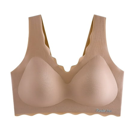 

Women s Bras Women s Ice Silk Traceless Gathering Anti Sagging Traceless Sling Collar Wrap Brano Steel Ring Bra Lingerie For Women
