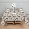 thumbnail image 3 of Beige Buffalo Skull Flower Pattern Square Tablecloth,Waterproof Square Table Cover,Wipeable Spillproof Washable Table Cover for Home Kitchen Party Decor 60"x60"(152x152cm), 3 of 6