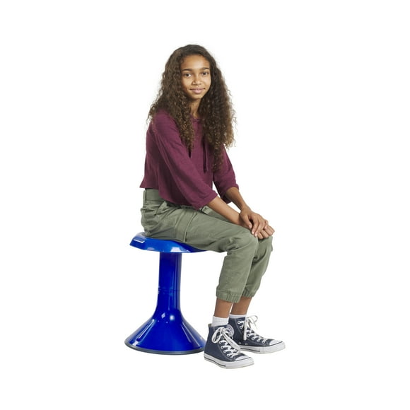 ECR4Kids ACE Active Core Engagement Wobble Stool, Flexible Seating, 18in Seat Height - Blue