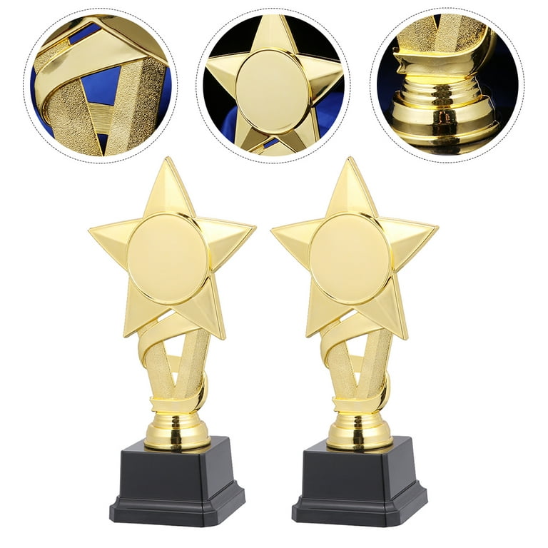 Trophy Award Competition Stars Trophies Kids Awards Winning Prizes Cup  Golden Prize Party Shape Star Sports Strars 