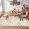thumbnail image 4 of Garvee 5'x7' Modern Abstract Striped Area Rug Washable Rug, Soft Non Slip Low‑Pile Indoor Carpet for Living Room Bedroom Home Decor, Beige, 4 of 8
