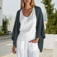 thumbnail image 5 of Women's Solid Color Casual Cardigan For Spring Summer Autumn Lightweight Knit Cover Up Elegant Everyday Top, 5 of 6