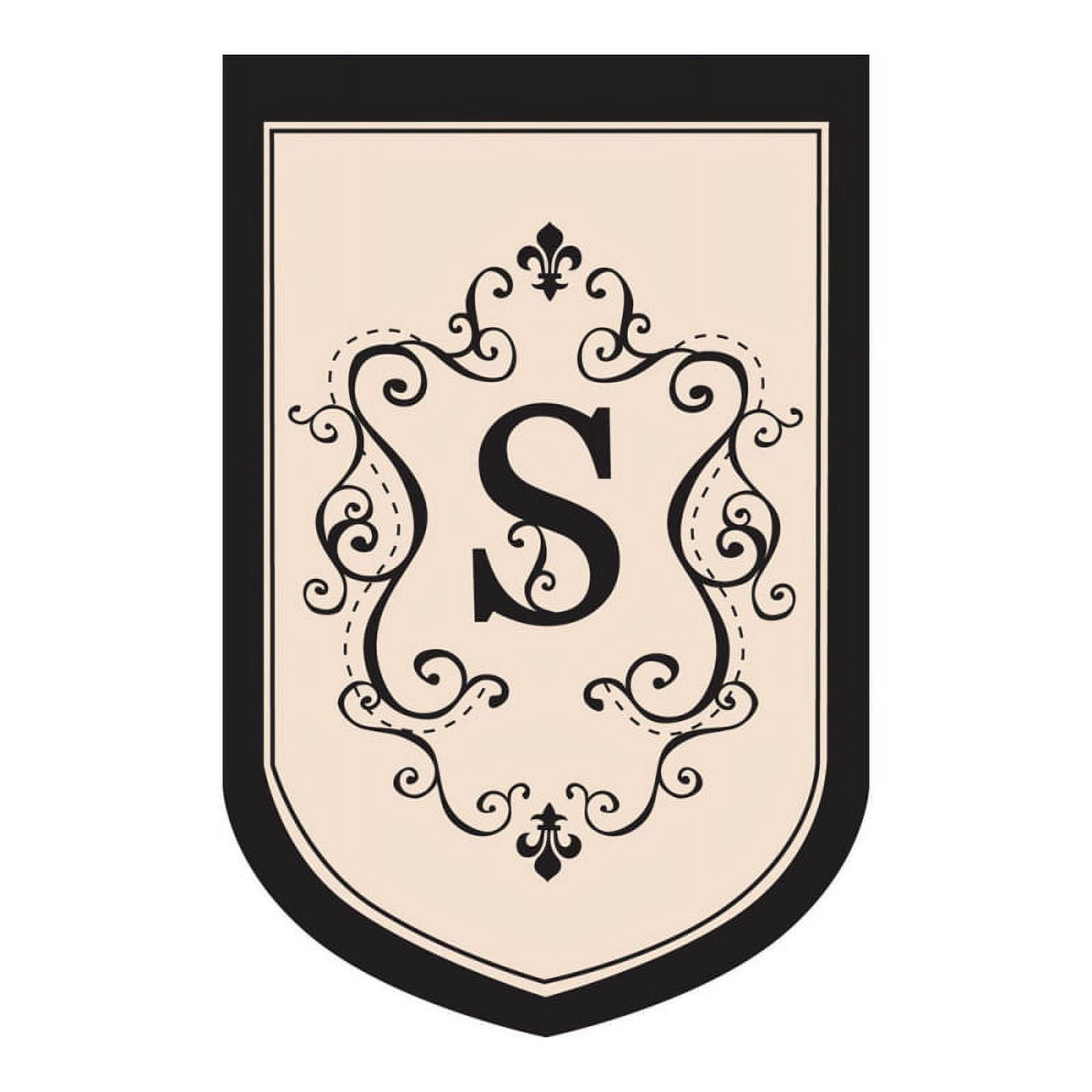 Garden Size Applique Flag Monogram S 12.5x18 Inches