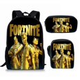 thumbnail image 4 of Mochila Fortnite de 3 piezas con diseño de anime para videojuegos, incluye bolsa para portátil de 17 pulgadas, bandolera y estuche para lápices., 4 of 5