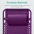 thumbnail image 6 of Best Choice Products Monochromatic Zero Gravity Chair, Folding Patio Recliner w/Side Tray, Headrest - Amethyst, 6 of 8