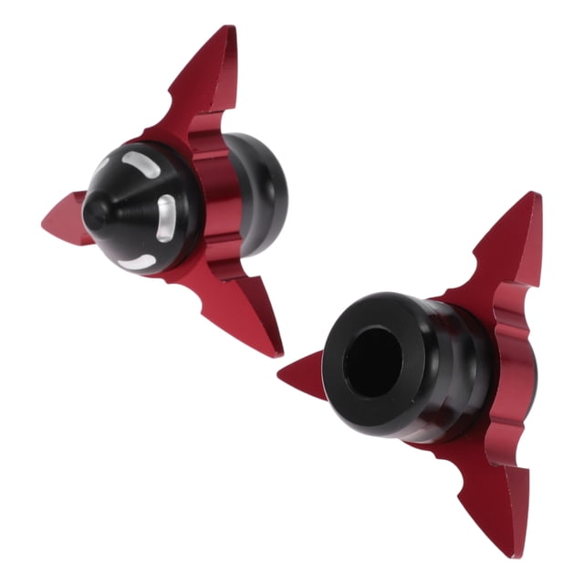 Unique Bargains 0.59" Motorcycle Slider Frame Aluminum Alloy Plastic Wheel Fairing Protection Crash Pad Protector Guard 2.99" 2.05" Red 2 Pcs