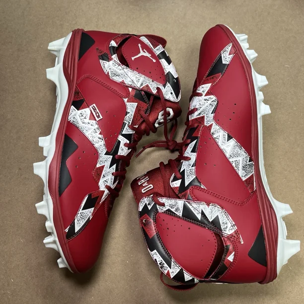 Ni - ke Ni - ke Jordan 7 Force Savage Oklahoma Sooners Player Exclusive FB Cleats Sz 16