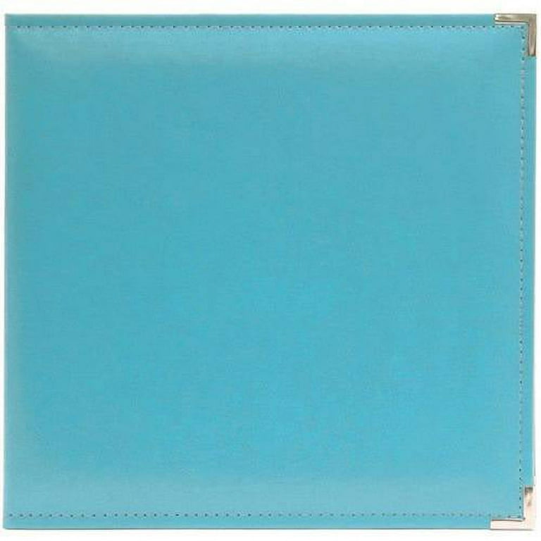 Scrapbook Classic Leather 3 Ring Album Aqua 12X12 