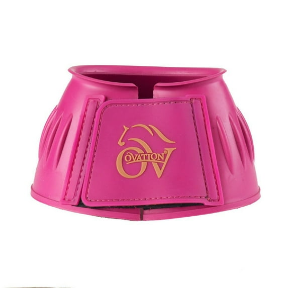 Ovation® Professional Ribbed Hook and Loop Bell Boot (M, Raspberry)