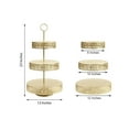 thumbnail image 3 of Efavormart 23" Tall GOLD 3-Tier Metal Reversible Dessert Cupcake Stand For Wedding Decoration Event, 3 of 10