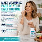 Dr. Colbert, MD Super K2 | Divine Health | MK-7 | Vitamin K2 | 200mcg | 30 Day Supply | 120 Capsules