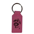 thumbnail image 3 of Keychain - Rectangle - Flying Dragon - Leather, 3 of 8