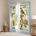 thumbnail image 3 of Feelyou Bird Floral Black Out Curtains, Vintage Fashion Curtains Pack of 2 (42x63 Each), 3 of 6