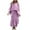 Purple, variant on Womens Plus Size 2 Piece Sets Vintage Long Sleeve Tops and Midi Flowy Skirts Trendy Casual Loose Matching Outfits