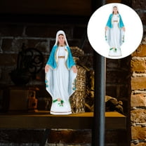 SEWCHICS Virgin Mary Statue - 6" Blue Plastic Catholic Decoration for Home, Office, Garden - Religious Mother Mary Figurine for Peace and Tranquility