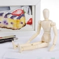 thumbnail image 3 of Unisex Modelo de Marioneta Articulada de Flexibles Muñeca de Acción Navidad de Regalos de Cumpleaños Hugo Muñeca de madera del maniquí, 3 of 10