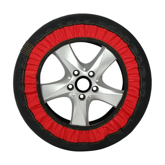 2pcs Automotive Snow Socks for Tires No Damaging Tire Hub Anti Slip Super Strong Low-temperature Resistance, No Noise-Easy to Install