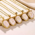 thumbnail image 2 of EOEMY 26 Letters A-Z Pendant Chain Necklace 18K Gold Plate Women Birthday Jewelry Gift-S, 2 of 9