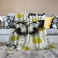 thumbnail image 2 of Chilfamy Butterfly White Flower Yellow Centers Print Throw Blanket, Flannel, Lightweight Soft Blanket 40x50in, 2 of 6