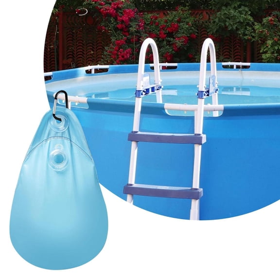 PVC Drop-Shaped Pool Water Weight Bags, Heavy Duty Winter Pool Cover Holding Weight Bags, Leak Proof Hanging Water Bags for Above Ground Swimming Pool Winter Cover