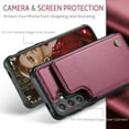 thumbnail image 6 of ShieldPlus for Samsung Galaxy A15 5G Wallet Case with Card Holder, RFID Blocking for Galaxy A15 Case for Women Men, Durable Kickstand Shockproof Phone Case for Samsung Galaxy A15 5G,Winered, 6 of 8
