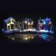 thumbnail image 5 of Adorno navideño brillante Figuras de casa con escena de nieve de resina colorida, 5 of 5
