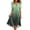 Green, variant on Gradient Flare Dress Women's Summer Fashion V-Neck Short Sleeve Flowy Swing Midi Dresses Casual Party Sundress,Green M