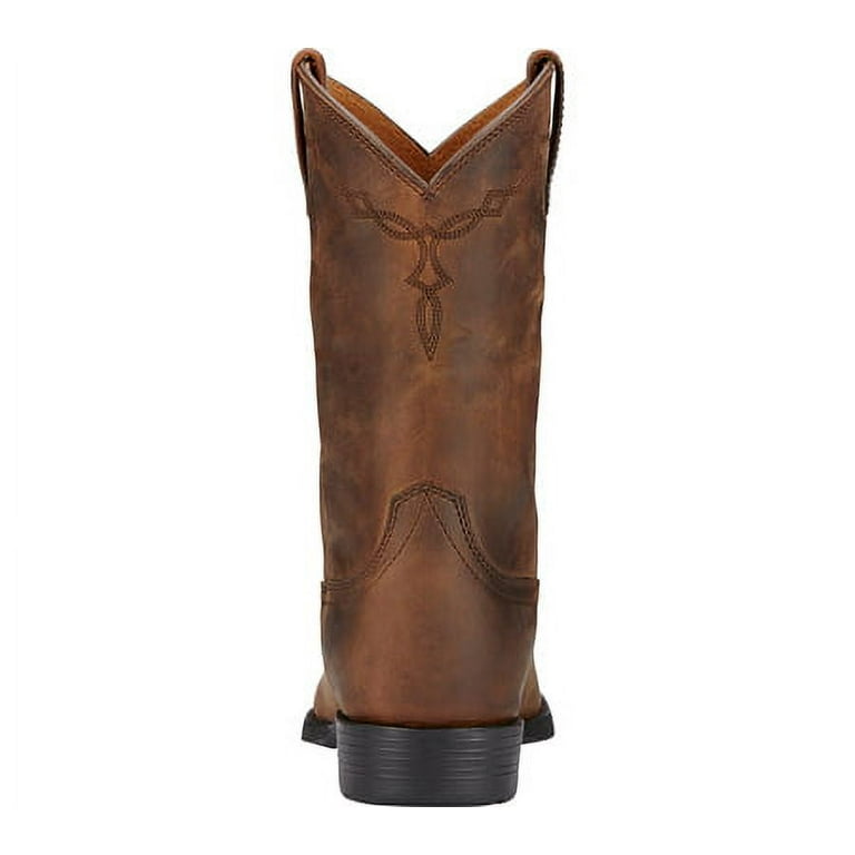 Ariat Womens Mid calf Heritage Roper Work Boot Distressed Brown 7.5 B US Leather