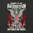 thumbnail image 2 of Patriotism Offends You T-Shirt | Patriotic American Black Tee Gift, 2 of 5